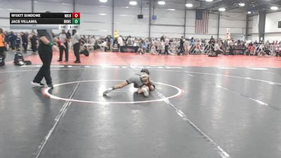 56 lbs Round 2 - 10:45am Saturday - Jace Villamil, Rough House W.C., CA vs Wyatt Sindone, Team Michigan