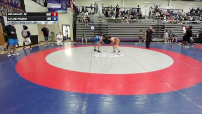 117 lbs Rr Rnd 3 - Kelan Hollis, North Hall Jr Trojans vs Lucas Koran, Level Up Wrestling Center