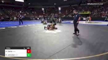 126 lbs Round Of 64 - Abraham Cerda, Hoover (CS) vs Donovan Johnston, Holtville (SD)