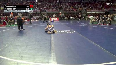 1A-106 lbs 5th Place Match - Hudson Cox, Southeast Warren/Melcher-Dallas vs Josh Nelson, Nodaway Valley