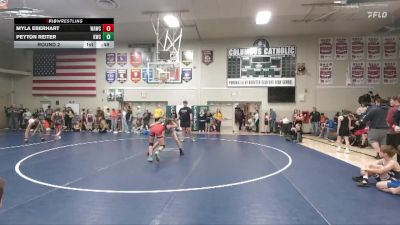 3 lbs Round 2 - Myla Eberhart, Waverly Area Wrestling Club vs Peyton Reiter, Knights Wrestling Club