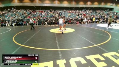 285 lbs Cons. Round 2 - Aiden Astronomo, Rancho Bernardo vs Mateo Galez, Rancho Bernardo