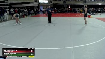 115 lbs Cons. Round 1 - Ayden Koprek, Pipestone vs Jack Grygelko, Centennial