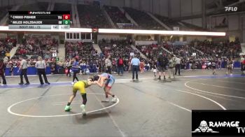 72 lbs Cons. Round 2 - Miles Holzbauer, Bobcat WC vs Creed Fisher, Trailblazer