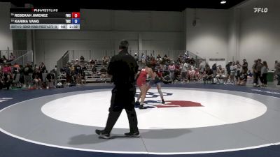 Senior Women Freestyle FS - 50 lbs Cons. Round 1 - Rebekah Jimenez, FWC vs Karina Vang, Tiger Wrestling Club