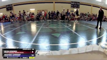 190 lbs Quarterfinal - Devin Kendrex, Midwest Regional Training Center vs Anthony Cashman, Warren Wrestling Academy