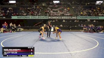 116 lbs Champ. Round 1 - Rose Ann Marshall, Wisconsin Stevens Point vs Felicity Taylor, Iowa
