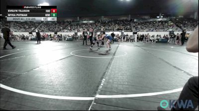 115 lbs Consi Of 8 #1 - Evelyn Tillison, Fort Gibson Youth Wrestling vs Myka Putman, Newcastle Youth Wrestling
