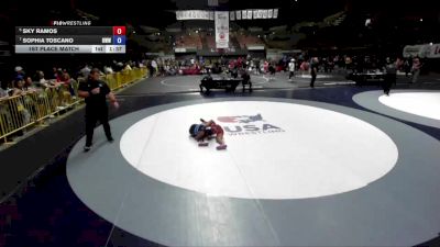 105 lbs 1st Place Match - Sky Ramos vs Sophia Toscano, Red Wave Wrestling