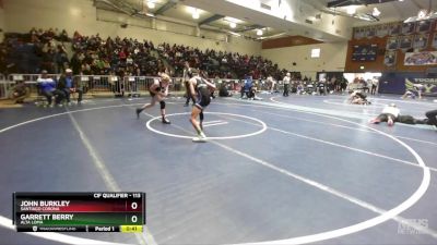 113 lbs Cons. Round 2 - Garrett Berry, Alta Loma vs John Burkley, Santiago Corona