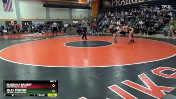 JV-16 lbs Round 3 - Makenna Brissey, Center Point-Urbana vs Riley Powers, Prairie, Cedar Rapids