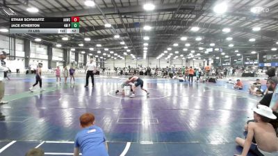 70 lbs Rr Rnd 1 - Ethan Schwartz, All American Wrestling Club Blue - EL vs Jace Atherton, 4M Power - EL