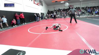 55-58 lbs Quarterfinal - Timmy McCall, Fort Gibson Youth Wrestling vs Lennon Phipps, Hilldale Youth Wrestling Club