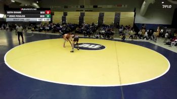 157 lbs Cons. Round 1 - Seth Evans, Waynesburg vs Zeke Poulos, Muskingum