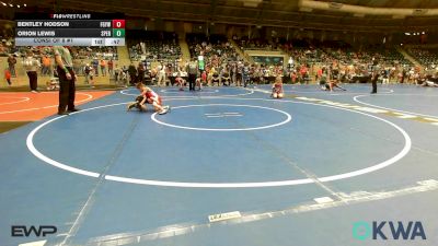 55 lbs Consi Of 8 #1 - Bentley Hodson, Fort Gibson Youth Wrestling vs Orion Lewis, Sperry Wrestling Club
