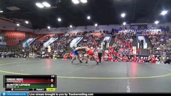 215 lbs Semifinals (8 Team) - Quinton Lephew, Dundee HS vs Gregg Reed, Constantine HS