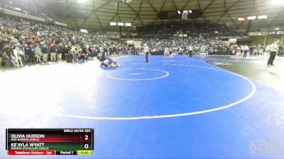 Girls 3A/4A 235 Cons. Round 3 - Ke`Ayla Wyatt, Rogers (Puyallup) (Girls) vs Olivia Hudson, Oak Harbor (Girls)