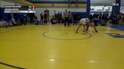 145 lbs Semifinal - Brooks Bruckner, Trinity vs Braden Hoffer, Connellsville