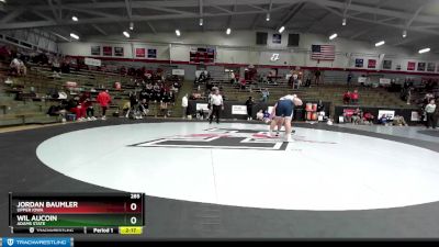 285 lbs Cons. Round 4 - Jordan Baumler, Upper Iowa vs Wil Aucoin, Adams State