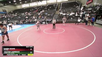 288 lbs Quarterfinal - Weston Lawrence, Layton High School vs Dasen Adams, Millard