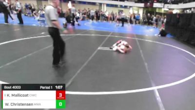 5th - 6th grade - 74 Champ. Round 1 - Warren Christensen, Moen Wrestling Academy vs Kellen Mallicoat, Central Iowa Wrestling Club /Team Intensity