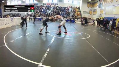 165 lbs Champ. Round 1 - Ryan Lazarus, Jupiter vs Paul Kramer, Spanish River