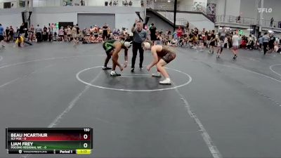 150 lbs Round 2 (8 Team) - Liam Frey, Pocono Regional WC vs Beau McArthur, Sly Fox