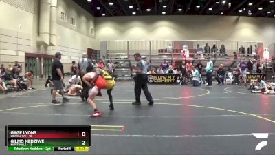 130 lbs Quarterfinals (8 Team) - Gage Lyons, Lowell WC vs Gilmo Nedziwe, Mi Pitbulls