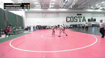 150 lbs 5th Place Match - Trevor Arruda-Gonzalez, Moorpark vs Christian Kirriakos, Yucaipa