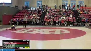 132 lbs Cons. Round 1 - Marcus Fors, St. Benedict At Auburndale vs Evan Rominger, Chattanooga Christian