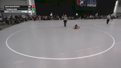 58 lbs Cons. Quarters - Thomas Reis, Southern Illinois Bulldogs WC vs Haze McClintock, Sebolt Wrestling Academy