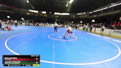 114 lbs Cons. Round 3 - Gianna Rosales, Mountain View Marana vs Skylar Kool, ALASouth