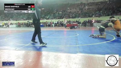 118 lbs Round Of 32 - Drake Sheffield, Lincoln Christian vs Westin Day, Tonkawa