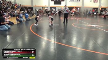 PW-5 lbs Quarterfinal - Tanner Schutterle, Empire Academy vs Cyrus Versendaal, Grinnell Mat Club