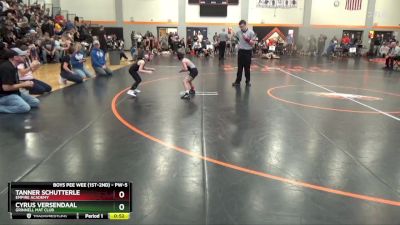 PW-5 lbs Quarterfinal - Tanner Schutterle, Empire Academy vs Cyrus Versendaal, Grinnell Mat Club