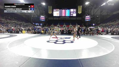 130 lbs Cons. Rd Of 32 - Gianna Jones, PA vs Corabella Wesley, IN