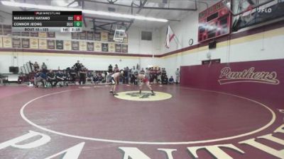 125 lbs Champ. Round 1 - Masaharu Hatano, Sacramento City College vs Connor Jeong, Santa Rosa Junior College