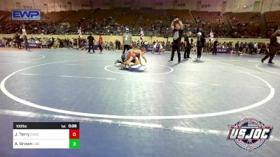 100 lbs Consi Of 4 - Jett Terry, Duncan Demon Wrestling vs Anderson Brown, Liberty Warrior Wrestling Club