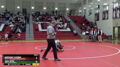 137 lbs Quarterfinal - Zion Ross, Saint Clair County vs Anthony Catrini, Hewitt Trussville Middle School