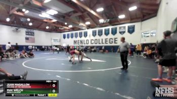 184 lbs Champ. Round 2 - Max Welch, Menlo College vs Juan Magallon, College Of The Redwoods