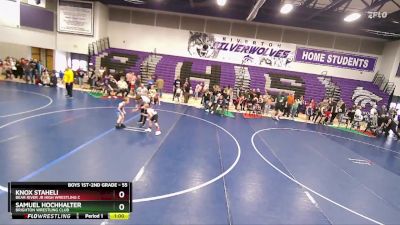 55 lbs Cons. Semi - Knox Staheli, Bear River Jr High Wrestling C vs Samuel Hochhalter, Brighton Wrestling Club