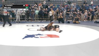 67 lbs Champ. Rd Of 16 - AJ Puckett, Alpha Elite Wrestling vs Emil Cole