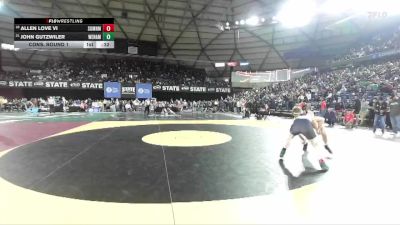 Boys 4A 175 lbs Cons. Round 1 - Allen Love VI, Sumner vs John Gutzwiler, Wenatchee