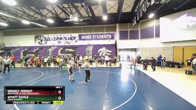 90 lbs Semifinal - Wyatt Dahle, Agon Academy vs Wakely Wright, Bear River Jr High Wrestling C