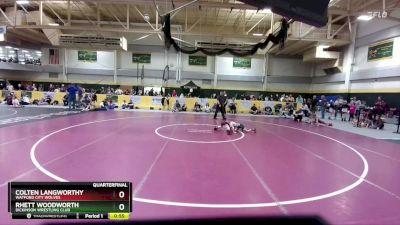 50 lbs Cons. Round 3 - Rhett Woodworth, Dickinson Wrestling Club vs Colten Langworthy, Watford City Wolves