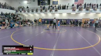 84 lbs Quarterfinal - Weston Haun, Shoshoni Junior High School vs Cheston Kimes, Thermopolis