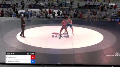 160 lbs Cons 16 #1 - Koray Kage Jones, New Jersey vs Zachary Meisenzahl, West Virginia