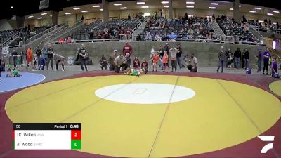 56 lbs Champ. Round 1 - Colton Wiken, Milwaukie Youth Wrestling Club vs Jeremy Wood, Sweet Home Mat Club