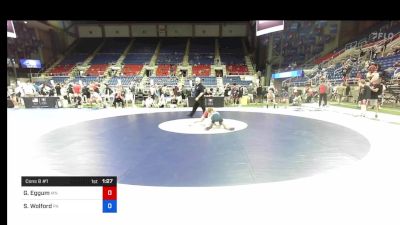106 lbs Cons 8 #1 - Grayson Eggum, Minnesota vs Samuel Wolford, Pennsylvania