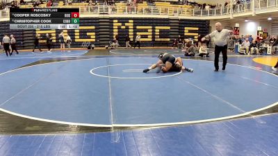 215 lbs Quarterfinal - Cooper Roscosky, Kiski Area vs Christopher Cook, Connellsville